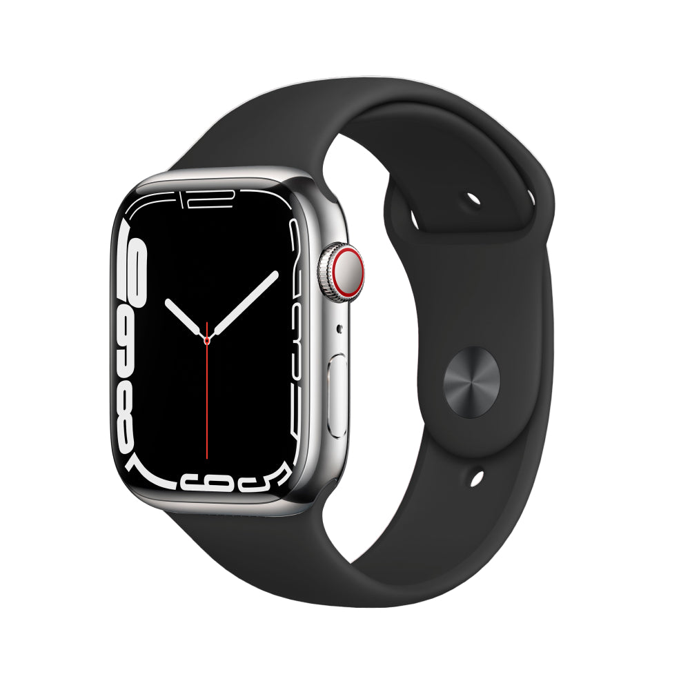 Apple Watch Series 7 Acero inoxidable 45 mm Celular Plata Bueno
