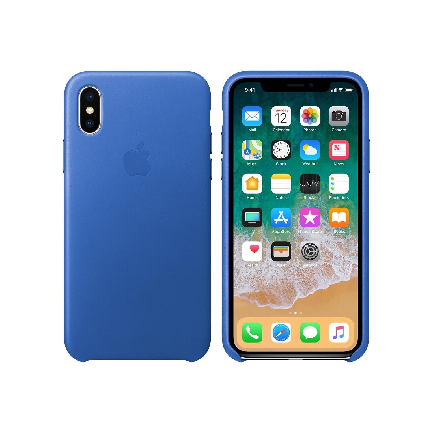 Funda de cuero Apple iPhone X - Azul eléctrico