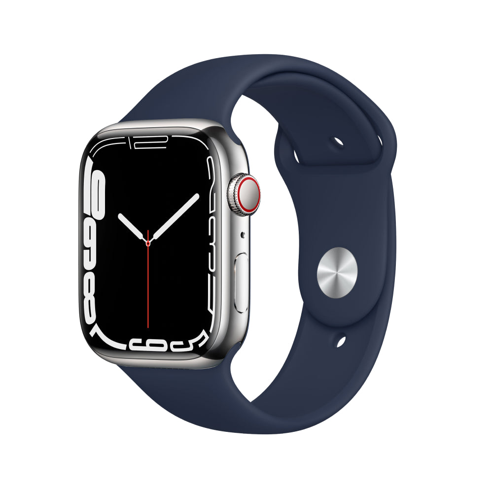 Apple Watch Series 7 Acero inoxidable 45 mm Celular Plata Excelente