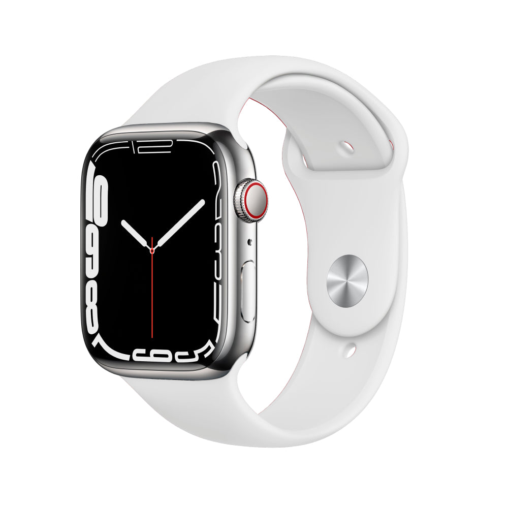 Apple Watch Series 7 Acero inoxidable 45 mm Celular Plata Excelente