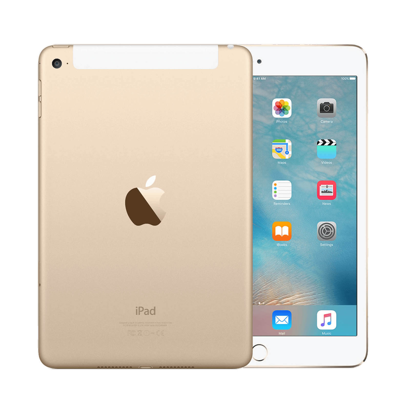 Apple iPad Mini 4 128GB GPS + Celular Desbloqueado Oro - Impecable