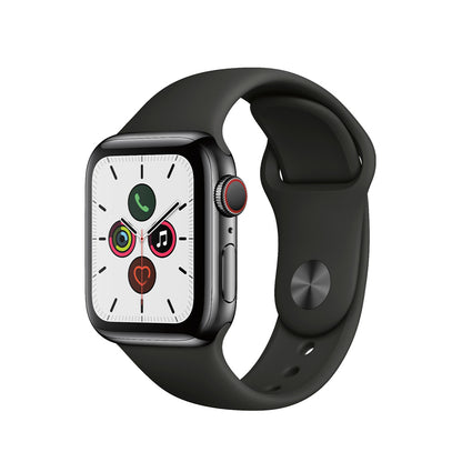 Apple Watch Series 5 Inoxidable 44mm Negro Bueno Desbloqueado